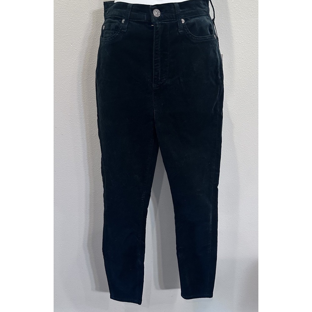 7 For All Mankind‎ Velvet Green The High Waist Ankle Skinny Size 24 Women Pants